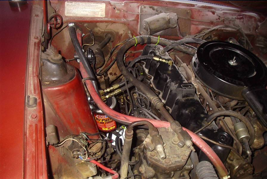 77 AMC Gremlin By-Pass Oil Filter Installation Picture 1